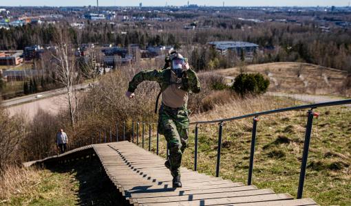 Finnish military surplus store Varusteleka entices people to march around the world