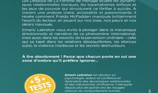 1,9 million de Français fascinés par Freida McFadden : un psychologue explique pourquoi.